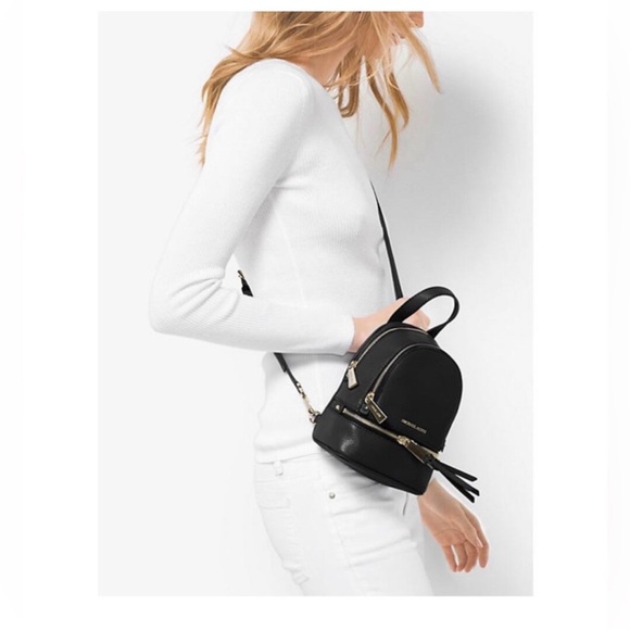 Michael Kors Rhea Zip Mini Shearling Backpack - Picture 12 of 14